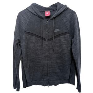Nike Full Zip Hoodie Womens Large Black Tech Fleece Style Athletic Jacket